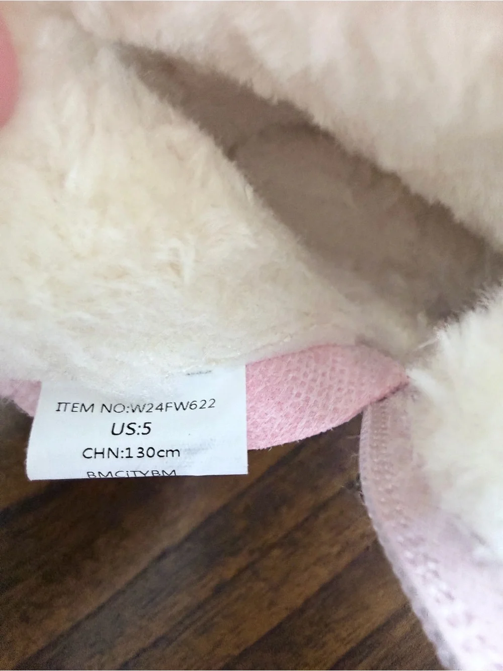 Kids Pink Knit Cuff Winter Boots
